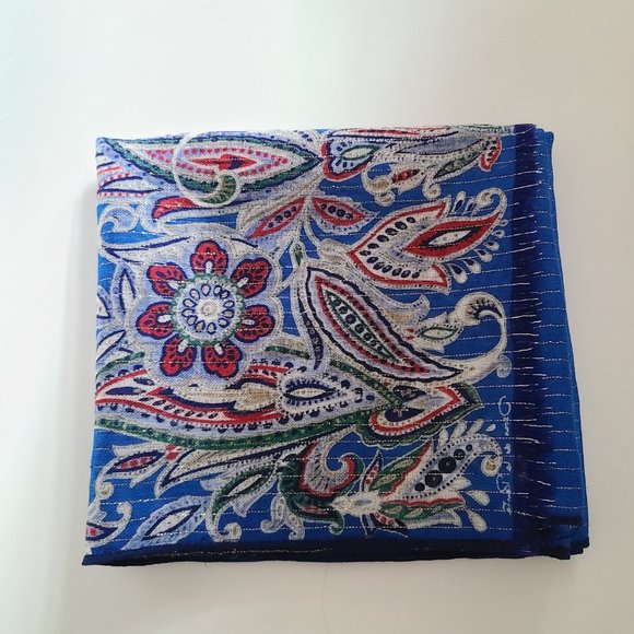 Oscar De La Renta Wool Metalic Scarf - Picture 1 of 5